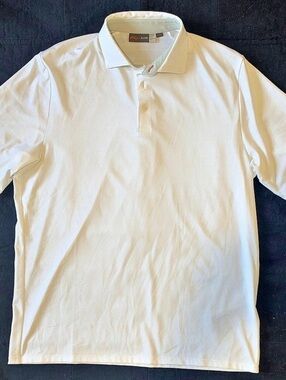 KJUS Men's White Golf Polo Size XL